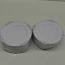 Hioasis 100pcs White Silver Plastic Plates for Party - 7.5" Dinner Plates Disposable, Heavy -duty, Classy and Elegant for Wedding