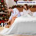 yescool Weighted Blanket for Adults (30 lbs, 88” x 104”, White) Cooling Heavy Blanket for Sleeping Perfect for 290-310 lbs, King Size Breathable Blanket with Premium Glass Bead