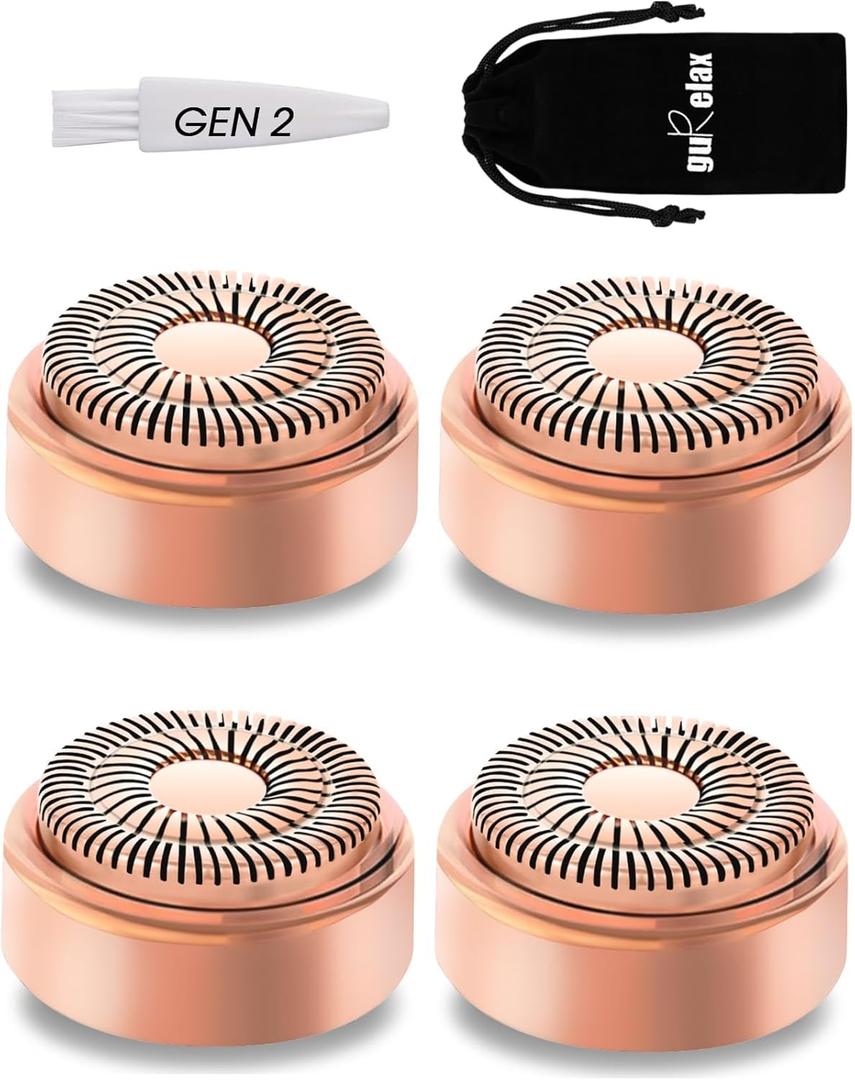 Gen 2 Replacement Heads for Finishing Touch Flawless Facial Hair Remover Device for Women, Replacement Blades Just fit Gen 2 Hair Removal Device, 4pcs