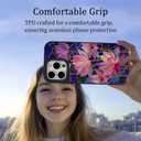 Fiyart Designed for iPhone 16 Pro Max Case,Cute 3D Glossy Lotus Pink Purple Flowers for Women Girls Hard Shell Designed for Magsafe Charging Durable Shockproof TPU Phone Bumper