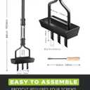 Lawn Aerator Coring Tool with Soil Core Tray, Manual Garden Plug Aerator for Grass Aeration, Yard Aerator & A Cleaning Tool for Compacted Soil, Lawn Care, 38,Patented, Black Handle