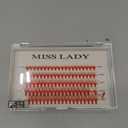 Colored Faux Mink Lash Clusters, 3D Volume 20D Curl C, Thickness 0.10mm, Length 8-16mm Mixed Tray, 100 PCS Red Eyelash Clusters, DIY Individual Lash Extensions