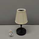 5W LED Cordless Mini Lamp,3000 mah Battery Operated Lamps,3 Color Temperature Dimmable Table Light, Small Rechargeable Lamp, Kitchen Lamps countertop, Restaurant (Black) (Black-9.8 inch-1pack)