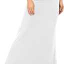 American Trends Plus Size Skirts for Women Stretch Maxi Skirt Womens Long Plus Size Skirts Casual Long Maxi Skirt White 3X-Large