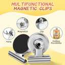 VNDUEEY 20 Pack Fridge Magnets Refrigerator Magnets, Strong Magnetic Clips Heavy Duty, Magnet Clips for Whiteboard, Magnets for Fridge Locker Office Accessories (Silver)