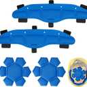 Hard Hat Sweatband and Top Pad Set, Hard Hat Cooling Liner Accessories, Suspension Sweatband Replacement for Safety Helmet, Washable and Reusable Hardhat Insert, Blue (2 Set)