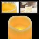 Wax Shell Flameless Candles : Set of 1 H4D3.15 Remote Control LED Electric Candle Ivory Real Wax Pillar Flickering Candles with Timer Home Halloween Christmas Gift Deco