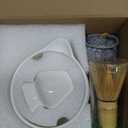 Matcha Whisk Set, 7 Pcs Matcha Kit, Premium Ceramic Matcha Set, Whisk and Bowl, Sifter, Cup Holder, Bamboo Scoop, Tea Plucking, Tea Towel, Matcha Lovers (White)