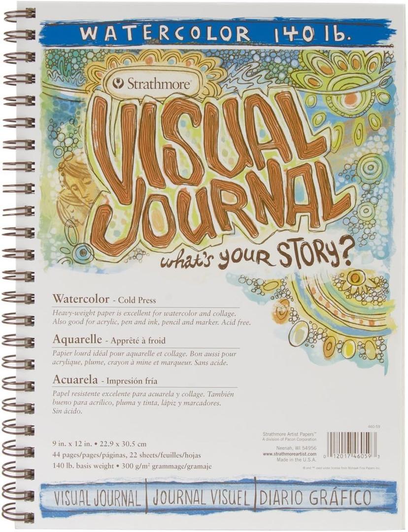 Strathmore Visual Journal Watercolor 9"X12"-22 Sheets -460590