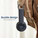 2 x Handheld Fan 1200mAh, 6.8H Max Cooling 3-Speed Portable Mini Fan, Type-C Rechargeable Personal Pocket for Travel Office Outdoor (Black)