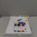 Dry Erase White Board, Cazeyoo Magnetic Desktop Whiteboard 16 x 12inch with Stand, 10 Markers, 4 Magnets and 1 Eraser, Portable Double-Sided White Board for Kids Drawing, Office, Home, School (Metal)