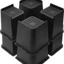 Bed Risers 4 inch,6 inch, 8 inch, Oversized Furniture Risers, Support Up to 6000 Lbs, Lift 4 inch for Couch, Sofa, Table,Chair (Black 8 Pack, 6 inch)