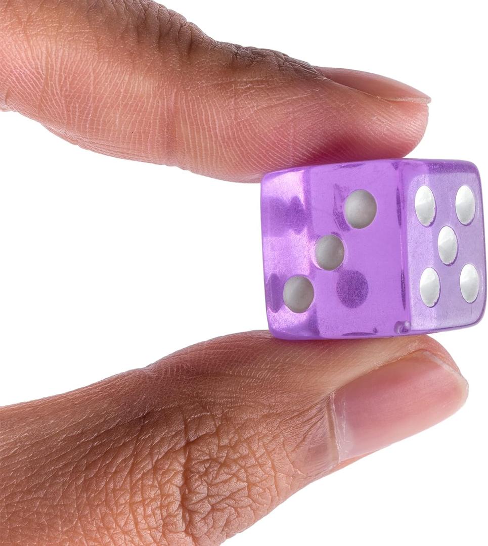 16MM Standard 6 Sided Dice Set, 18 Pieces Colorful Dice for Board Games, Classroom Math Bulk Game Dice, Make Entertainment More Exciting