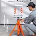 VEVOR Roller Stand, Heavy Duty 2500 LBS Load Capacity Tool Stand - 28"-52" Height Adjustable - Foldable Space-Saving Design - for Woodworking and Metalworking Long Boards, Metal Pipes or Bars