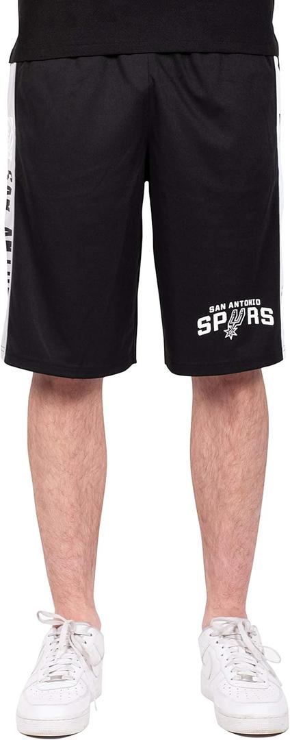 Ultra Game Men's NBA Official Super Soft Active Workout Basketball Training Shorts (Large)