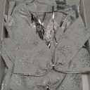 20 Pcs 6 Inch Christmas Bows, Silver Ribbon Bows for Xmas Tree Decor, Tie Bows Wreath Ornament, Wedding Party, Home Indoor Decorations Bulk