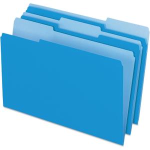 Pendaflex Two-Tone Color File Folders, Legal Size, Blue, 1/3 Cut, 100/BX (153 1/3 BLU)