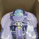Mambobaby Float Add Tail Baby Swim Float with Canopy Solid Pool Infant Swim Trainer Swimming Training Lying Air Free Water Floats Non-Inflatable Waist Swim Ring for Toddlers (Butterfly-Purple)