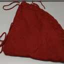 36 Inch Red Knitted Christmas Tree Skirt, Chunky Cable Knit with Braided Scalloped Edge, Perfect for Xmas Holiday Decorations