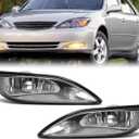 Halogen Fog Lights for 2002-2004 Toyota Camry,2005-2008 Corolla,2002-2003 Solara,1 Pair Front Driving Fog Lamps Kits with Wiring Harness Switch,Clear Lens