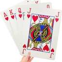 Jumbo Playing Cards, 8 x 11 Inches Giant Playing Cards for Family Game Night, Extra Large Casino Party Decoration for Adults