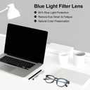 Computer Glasses for Women Men, Anti Eyestrain, Round Blue Light Glasses for TV Gaming Phone Reading, Clear Frame (Translucent Olive Green)