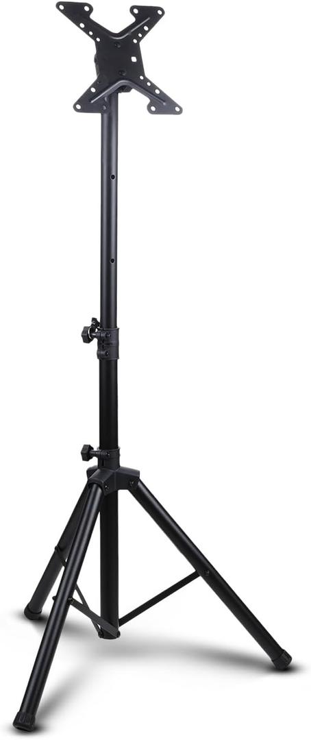 Pyle Premium LCD Flat Panel TV Tripod Stand, Portable & Foldable TV Mount for LCD/LED Flat Screen TVs up to 32", Adjustable Height, 88.8 lbs Capacity, VESA 100x200/200x200 - (PTVSTNDPT3215)