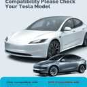 2Pcs Tesla Model Y 2025 2026 Juniper& 2024 2025 Model 3 Highland Matte Screen Protector - [No More Glare& Fingerprint] - Mil-Grade 9H+ Tempered Glass with Mounting Frame Kit - Front& Rear Protector(New Model Y/3-Matte)