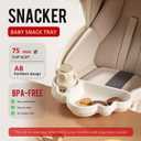 Li & Zhao Universal Stroller Snack Tray Attachment - Universal Snack Tray for Cloud Cup Holder Tray Plastic Accessories for Baby,Toddler(Beige)