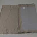 Kitchen Curtains 36 Inch Length Kitchen Curtains and Valances Set,Privacy Linen Textured Blackout Bathroom Curtain Window Treatments,Rod Pocket 25 Inch Wide 2 Panels-Dark Beige