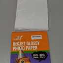 Glossy Photo Paper For Printer 8.5 x 11" - (100 Sheets) - Works with Inkjet Printer, Easy to Use, Premium Picture Paper
