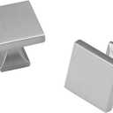 homdiy 25 Pack Cabinet Knobs Brushed Nickel Drawer Knobs - Square Cabinet Knobs for Dresser Drawers Silver Kitchen Cabinet Hardware