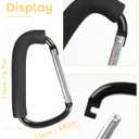 Stroller Hooks, 6.3" Large Stroller Clip, 2 Pack Stroller Hooks for Hanging Bags and Shopping, Stroller Accessories for Mommy, Large Carabiner