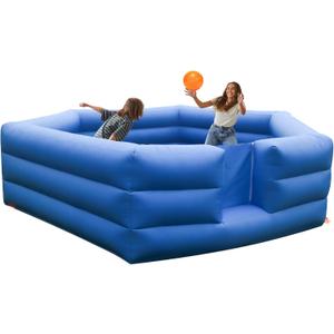 15FT Gaga Ball Pit with Air Blower 3-Layer Fence and 3.5ft high Inflatable Gagaball Court for Party Indoor Outdoor Activity Easy to Setup