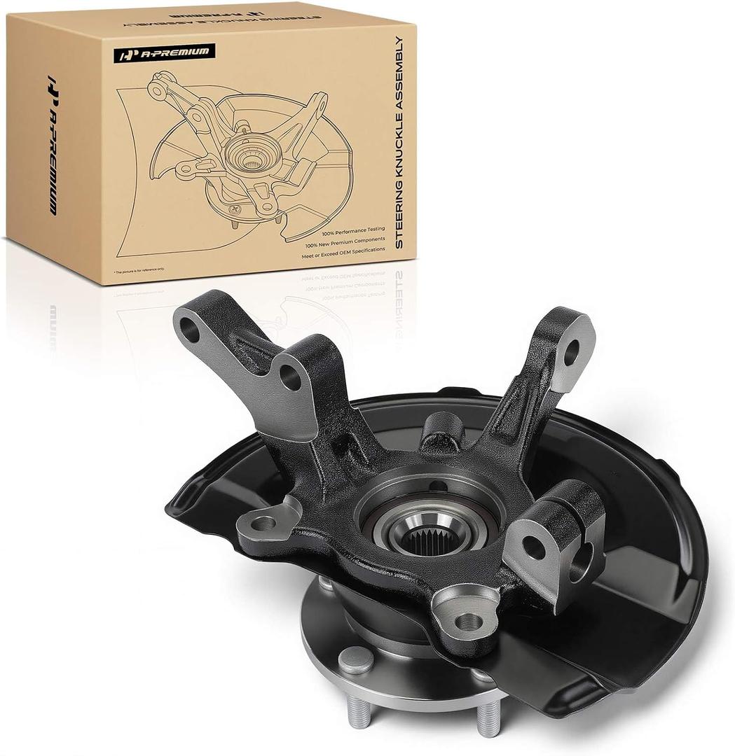 A-Premium Front Right Steering Knuckle & Wheel Bearing Hub Assembly Compatible with Mitsubishi Outlander 2007-2018, Outlander Sport 2011-2017, Passenger Side