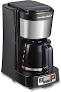 Hamilton Beach 5 Cup Drip Coffee Maker with Easy FrontFill Basket, Compact Design, Programmable Clock, Glass Carafe, Auto Pause and Pour, Black & Stainless Steel (46111)