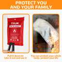 TYLIN Emergency Fire Blanket for Home & Kitchen 40” x 40” - 2 Pack, High Heat Resistant Fire Suppression Blankets for Home Safety, Kitchen, and Camping Fiberglass Welding (2)