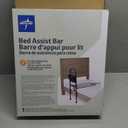 Medline Bed Assist Bar with Storage Pocket, Height Adjustable Bed Rail for Elderly Adults, Assistance for Getting In and Out of Bed at Home