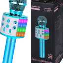 Wireless Karaoke Microphone Bluetooth: Handheld Microphone for Kids Adults Singing - White Elephant Gifts for Christmas Holiday Party
