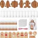 18 Set Christmas Gifts Bridal Shower Favor Christmas Candy Snowflake Acacia Wooden Cutting Board Gift Set Cheese Knives Mini Cheese Board Christmas Tags for Winter Home Party Gift Decor