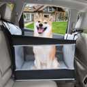 Dog Car Seat Medium Sized Dog, Car Seat for Dogs, Seat Extender with Waterproof Materials & Breathable Mesh, Dog Seat Belt for Car, Giving Your Pets a Comfortable and Safe Road Trip (M Size, Grey) (M:23*22*18 inches)