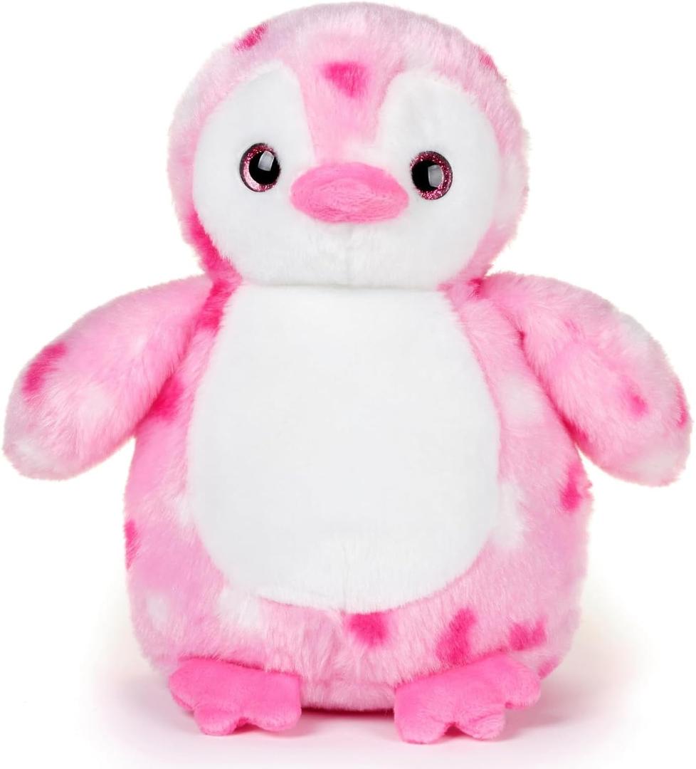 Bearington Precious Heart Penguin Stuffed Animal - Valentines Stuffed Animal with Soft Fur - Adorable Valentines Day Plush Gift for Kids and Girlfriend (Pink)