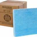 Master Elite Premium Paint Spray Booth Exhaust Filter Pad 20" x 20", Box of 100-18 Gram Fiberglass Paint Arrestors - Captures Traps Overspray Particles in Auto Car Autobody Refinish Booths