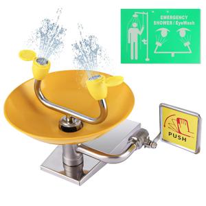 Eye Wash Station Emergency Wall-Mounted - Yeipower Portable First Aid Eyewash Station Eye Irrigation Sign (1 Pcs)