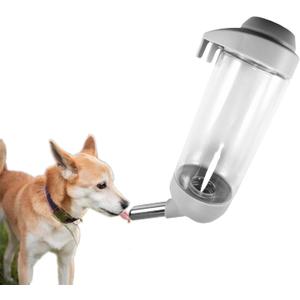 Dog Crate Water Bottle Dispenser - No Drip Dog Kennel Water Dispenser & Cage Bottle - Easy-to-Use Water Bottle for Cat Crate - Perfect for Keeping Your Pet Hydrated (Grey)-350ML