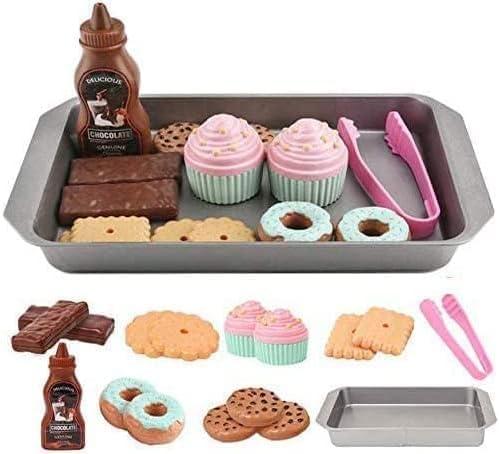 Elitoky Cookie Play Food Set, Play Food for Kids Kitchen - Play Kitchen Accessories - Play Baking Cookies and Cupcakes Plastic Toy Food for Pretend Play, Kids Toddler Childrens Birthday Gifts