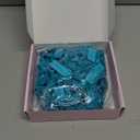 MEEDEE Teal Blue No Crease Soft Knotted Hair Ties - 100 Pack Ouchless Yoga & Pony Tail Bracelets for Women