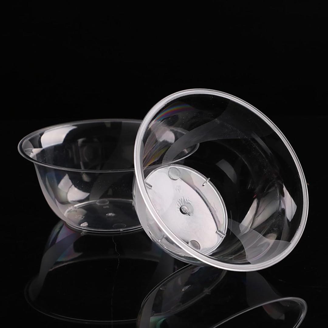 SADYFON 10.1 oz (300ml) Clear Hard Disposable Plastic Food Bowls, Ice Cream Dessert Bowls for Parties Serving, 50 Count