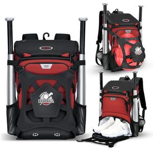 BAGNN Baseball Backpack for Adult and Youth, Large Capacity Lightweight Softball Bag With Shoe Compartment and Fence Hook for TBall Bat & Equipment, Waterproof for Helmet, Gloves