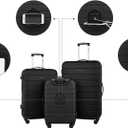 Wrangler Smart Spinner Hardside Luggage, 22-Inch Carry-On, Black